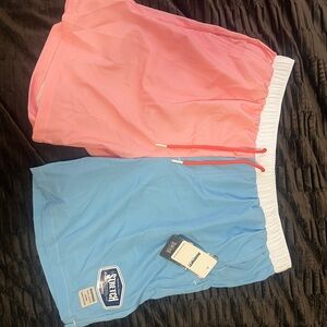 MOSSMAN Blue/Pink Mesh Shorts
